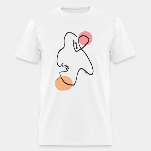 Abrazo - Playera Hombe - Lineas Miniatura
