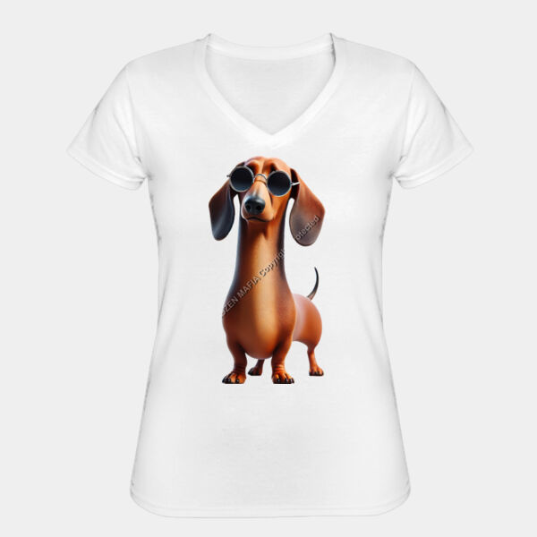 Perrö Salchicha - Playera Mujer - Animal Club Miniatura