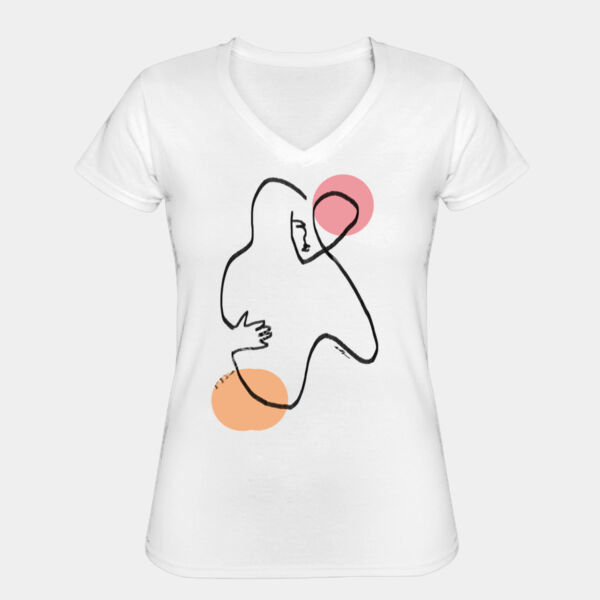 Abrazo - Playera Mujer - Lineas Miniatura